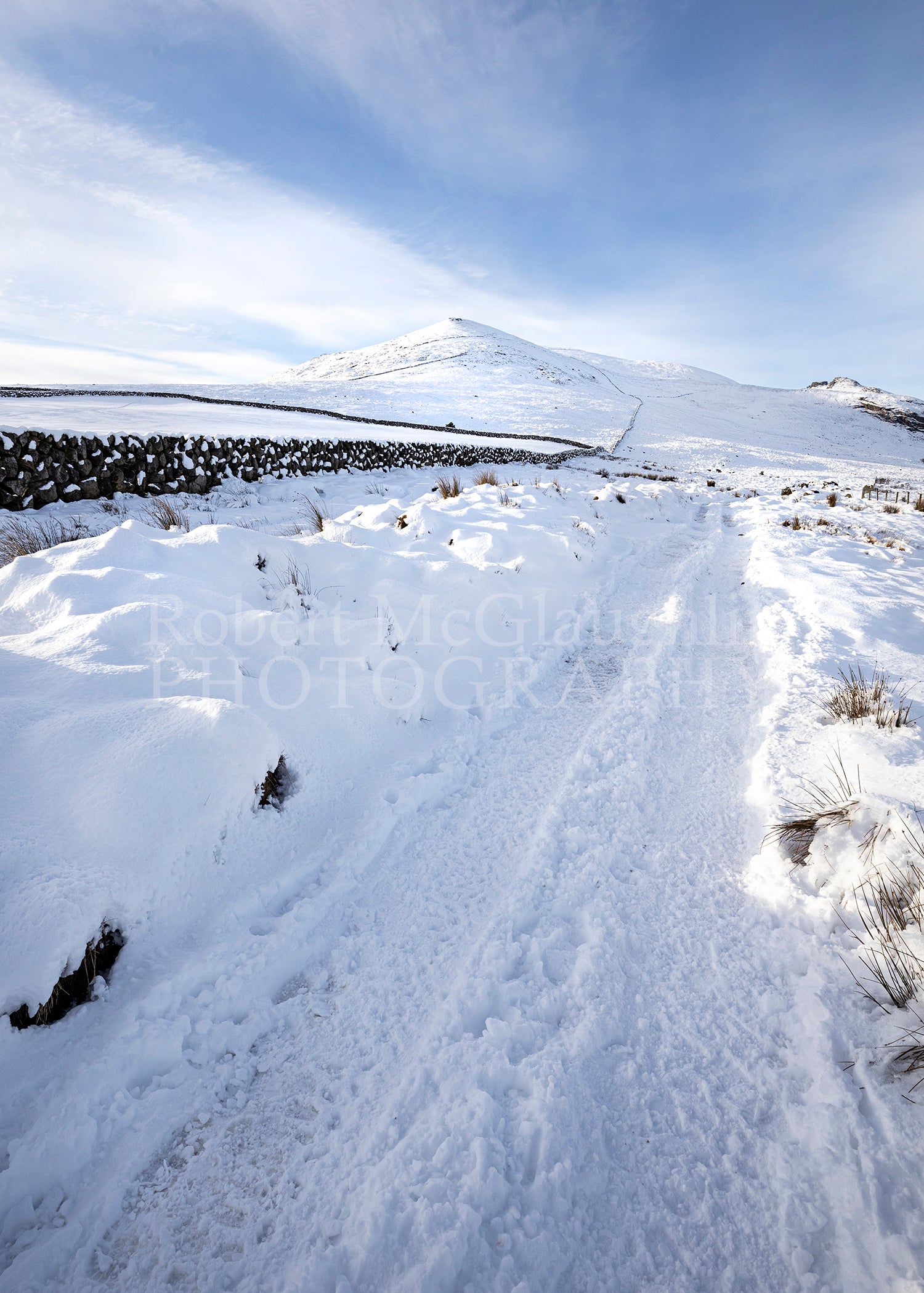 Snowy Road to Slieve Binnian, Co. Down
