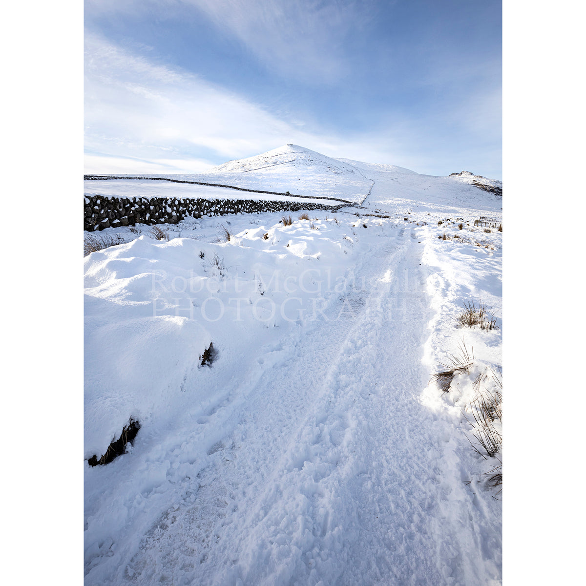 Snowy Road to Slieve Binnian, Co. Down