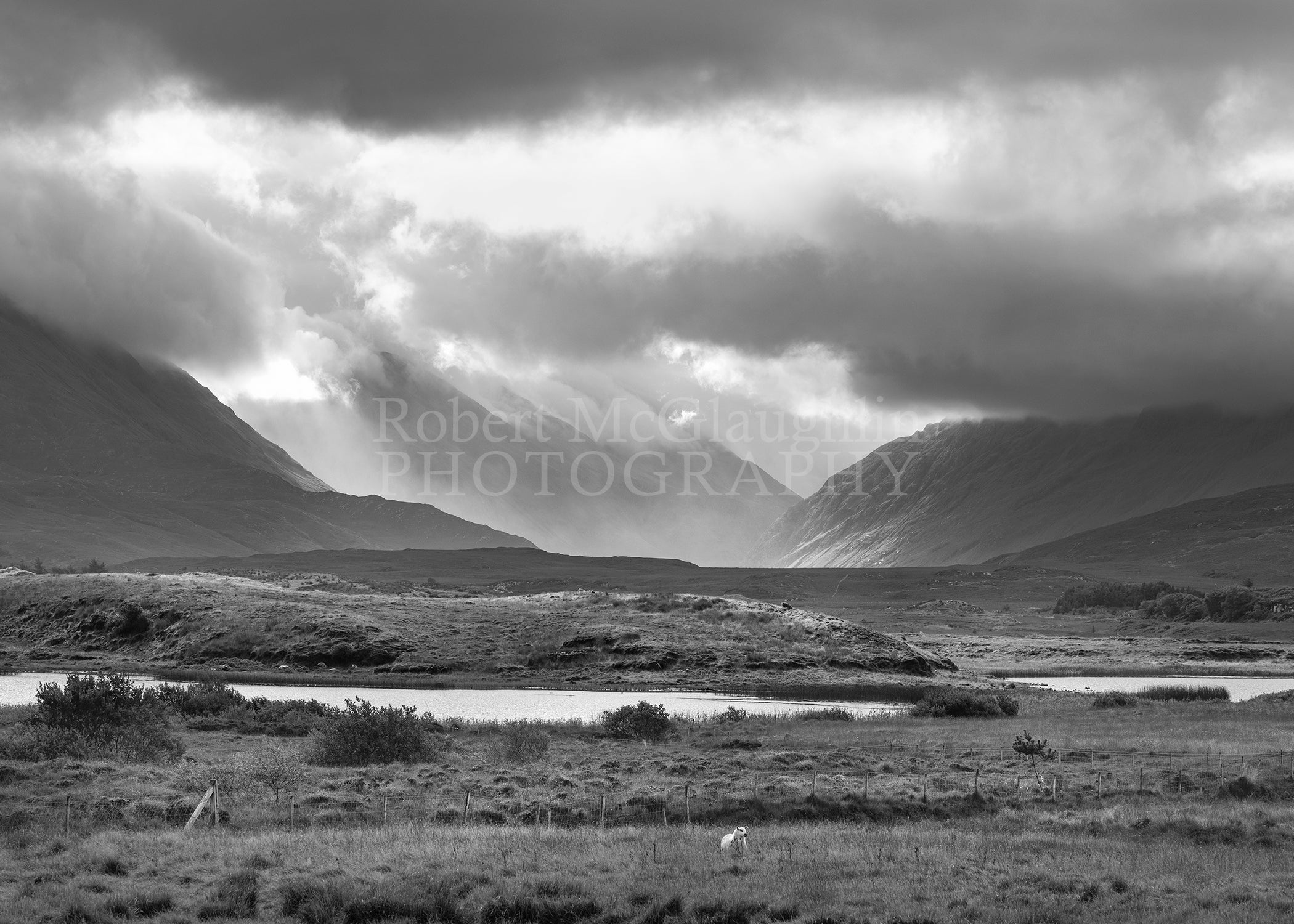 Doo Lough Mountains, Co. Mayo (Black and White)