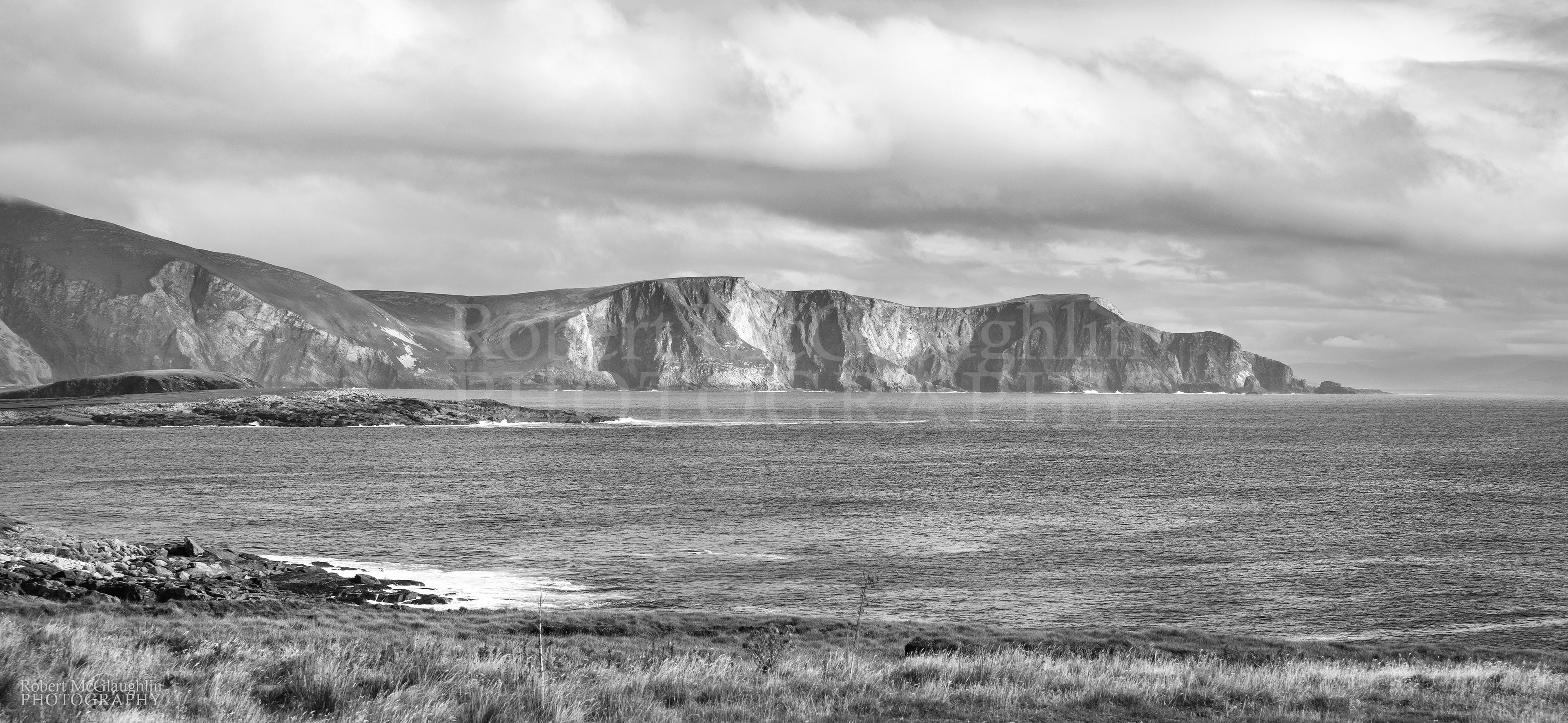 Achill Island Cliffs, Co. Mayo (Black and White)