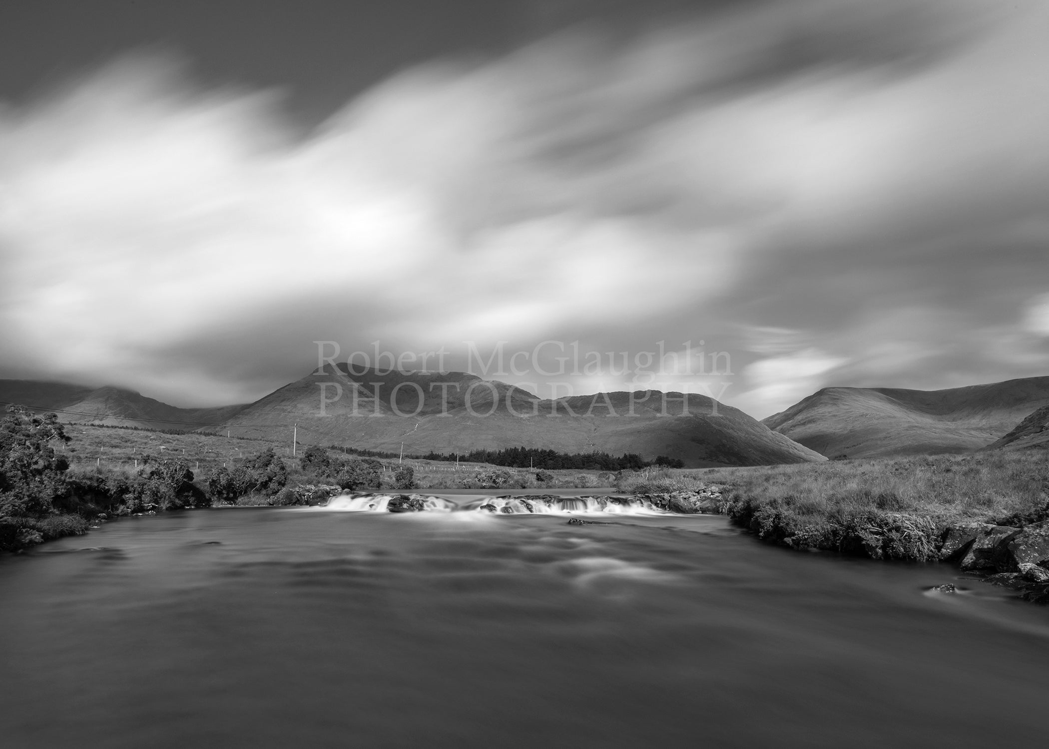 County Mayo Mountains (Black and White)