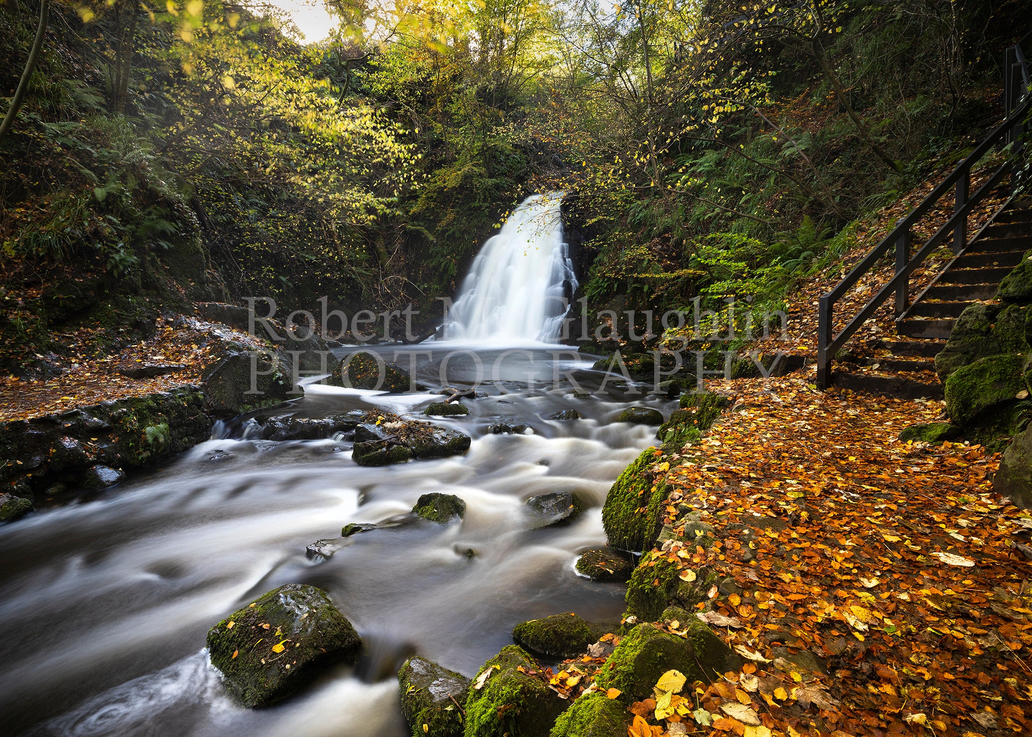 Gleno Waterfall and path, Co. Antrim