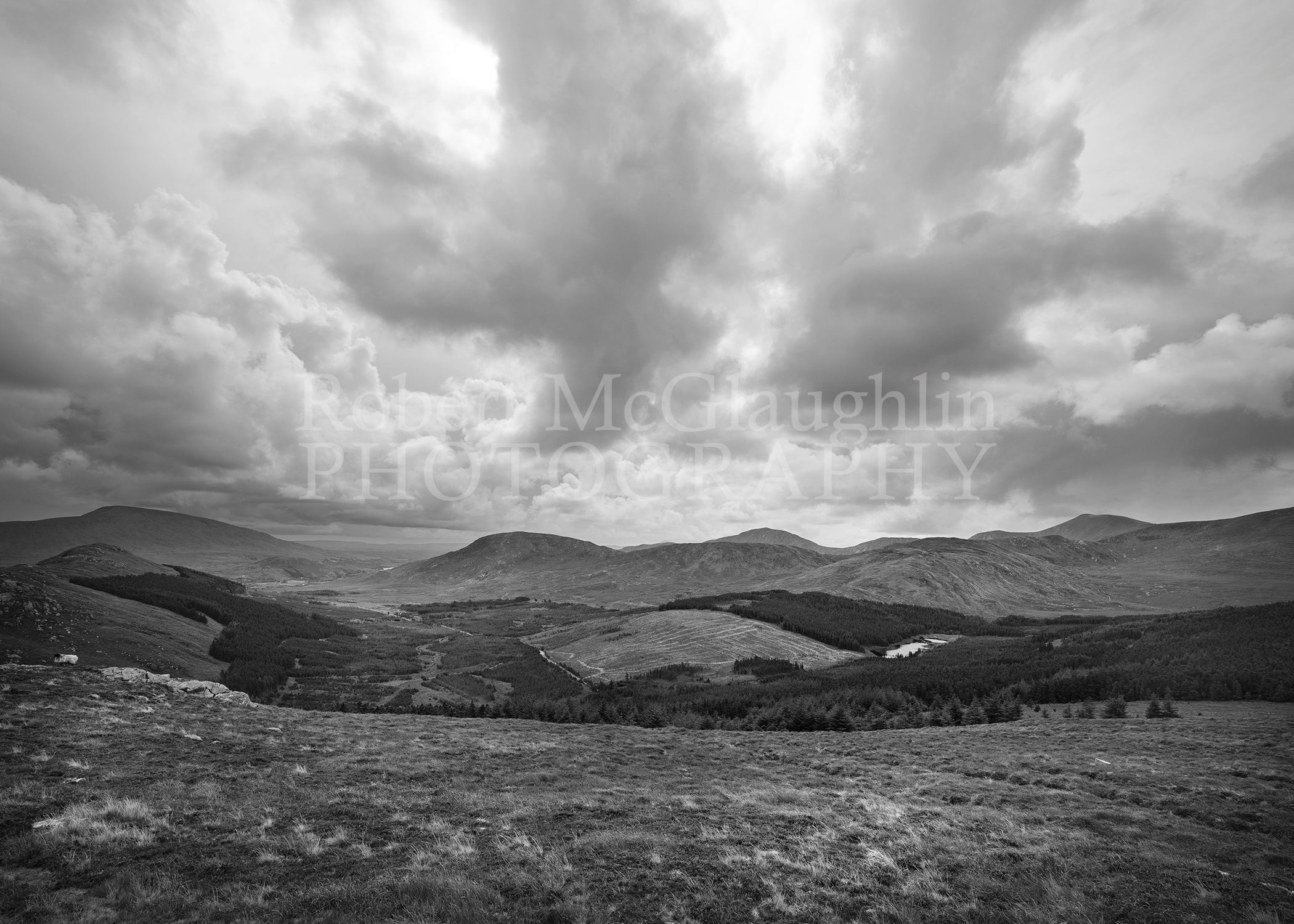 Letterkeen Hills, Co. Mayo (Black and White)