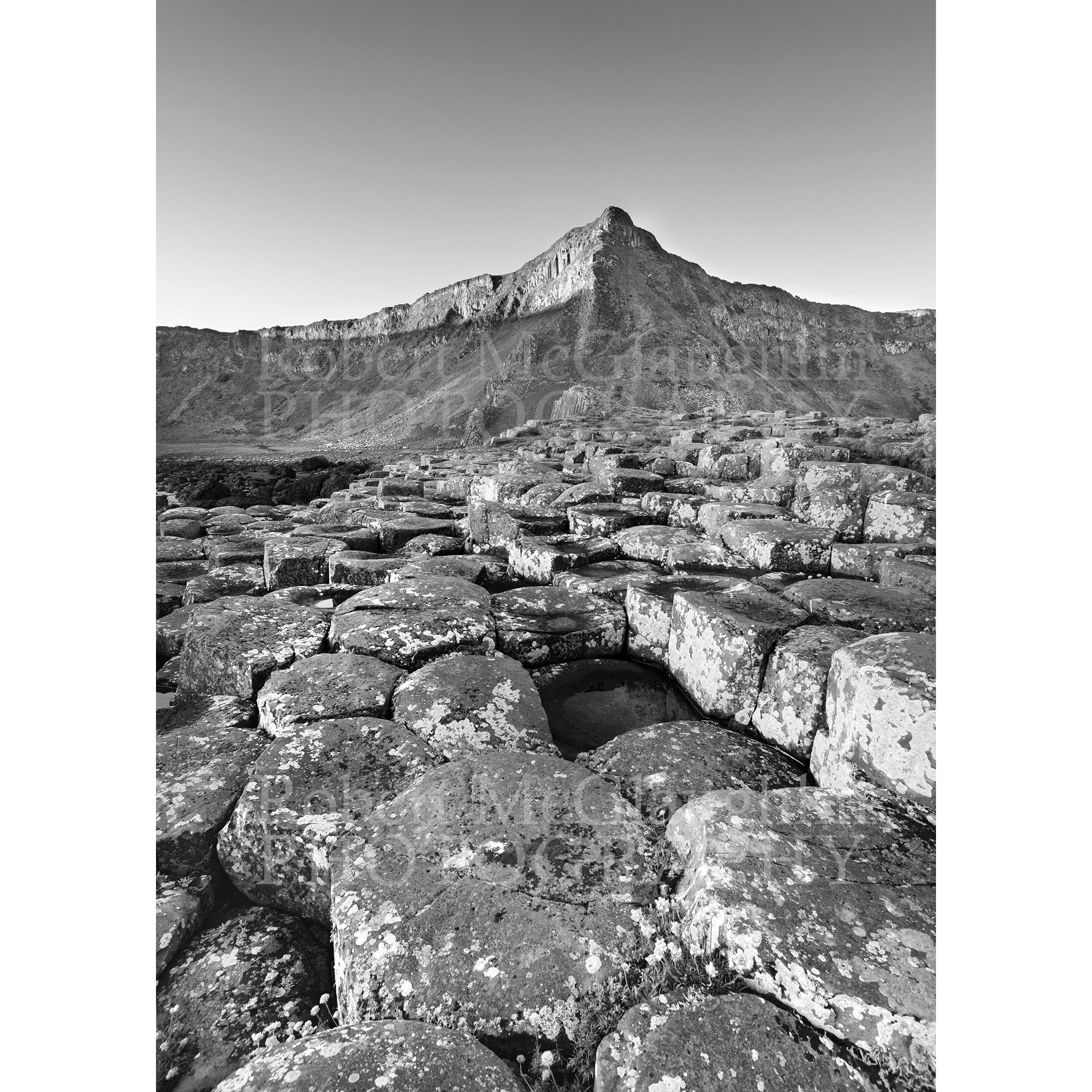 Giants Causeway Cliffs (Black and White), Co. Antrim